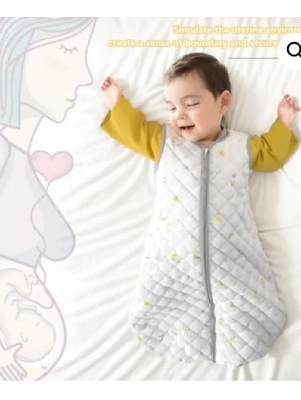 Baby Weighted Sleep Sack with Zipper,100% Natural Cotton S 0-3 Months Unisex